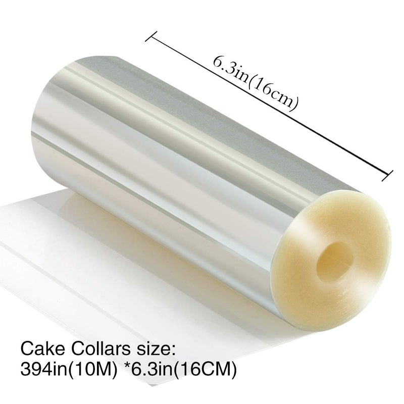 Picowe Cake Collars 6.3 x 394inch, Acetate Rolls, Clear Cake Strips, Transparent Cake Rolls, Mousse Cake Acetate Sheets for Chocolate Mousse Baking, Cake Decorating - Image 2